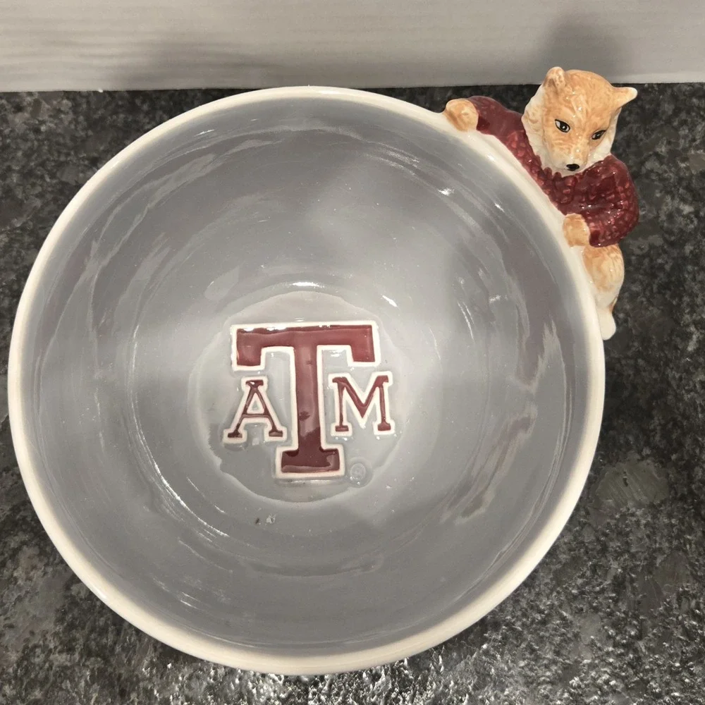 College Treasures Texas A&M Aggies Mascot Figural Cereal/Ice Cream Bowl